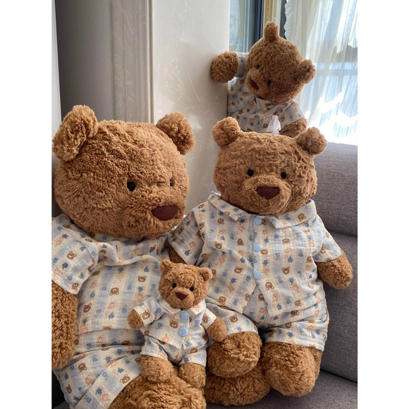 Bartholomew bear cute clothes outfits - Blue stripe sleepwear(large) - Picture 2 of 3